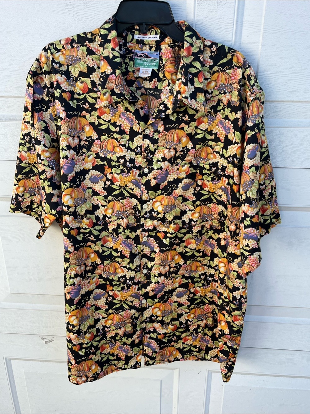 reyn spooner Egyptian cotton  Harvest Print Short-Sleeve Button-Down Shirt XXL